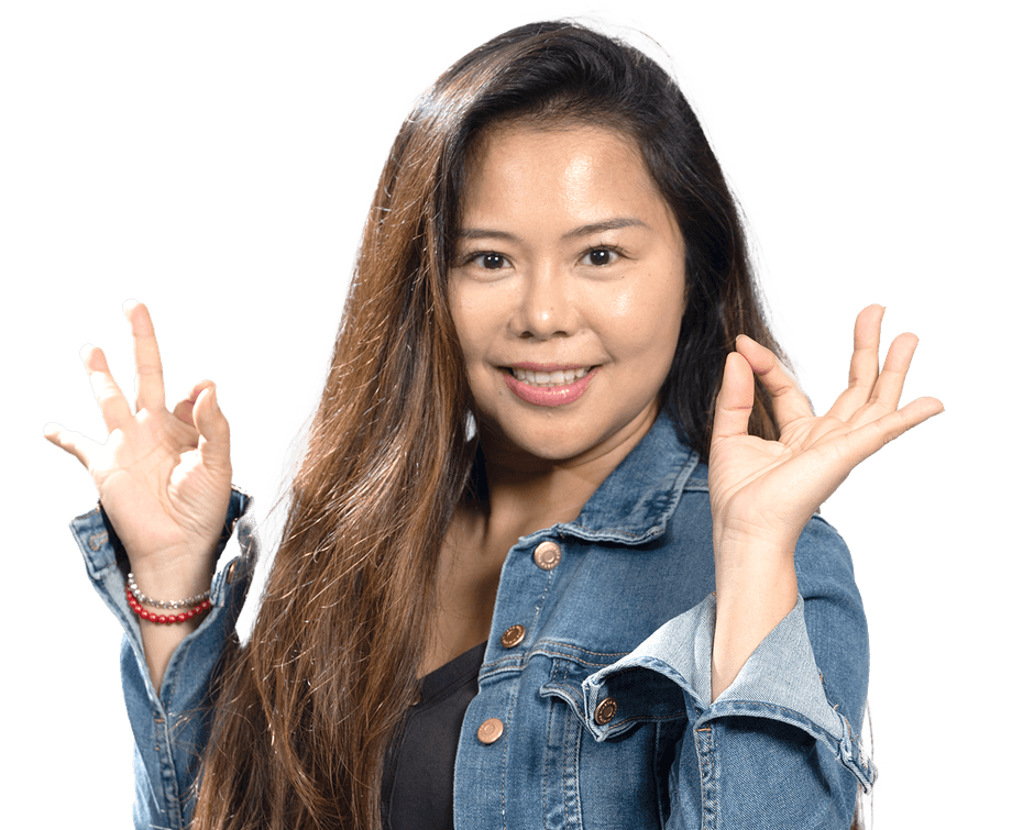 A picture of a woman happy with Air Corporate services